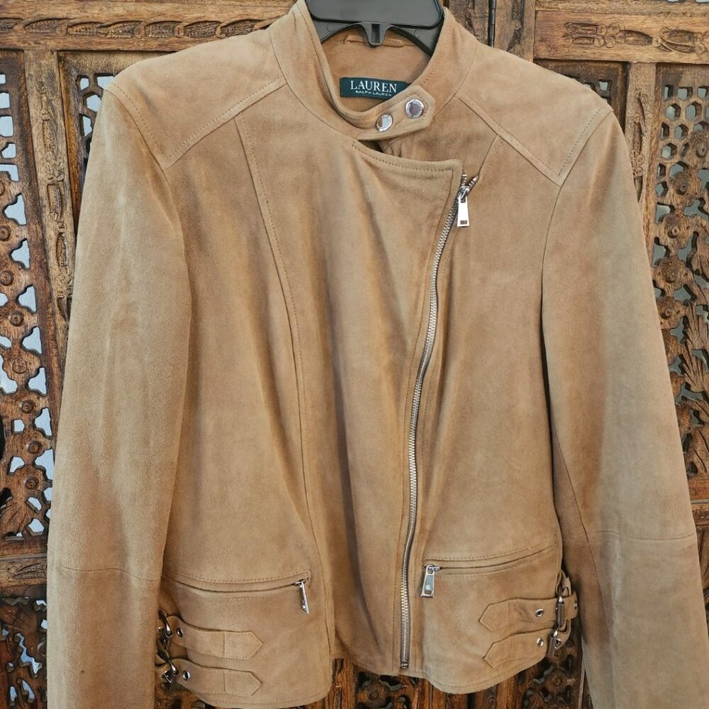 Lauren ralph lauren suede jacket size 12